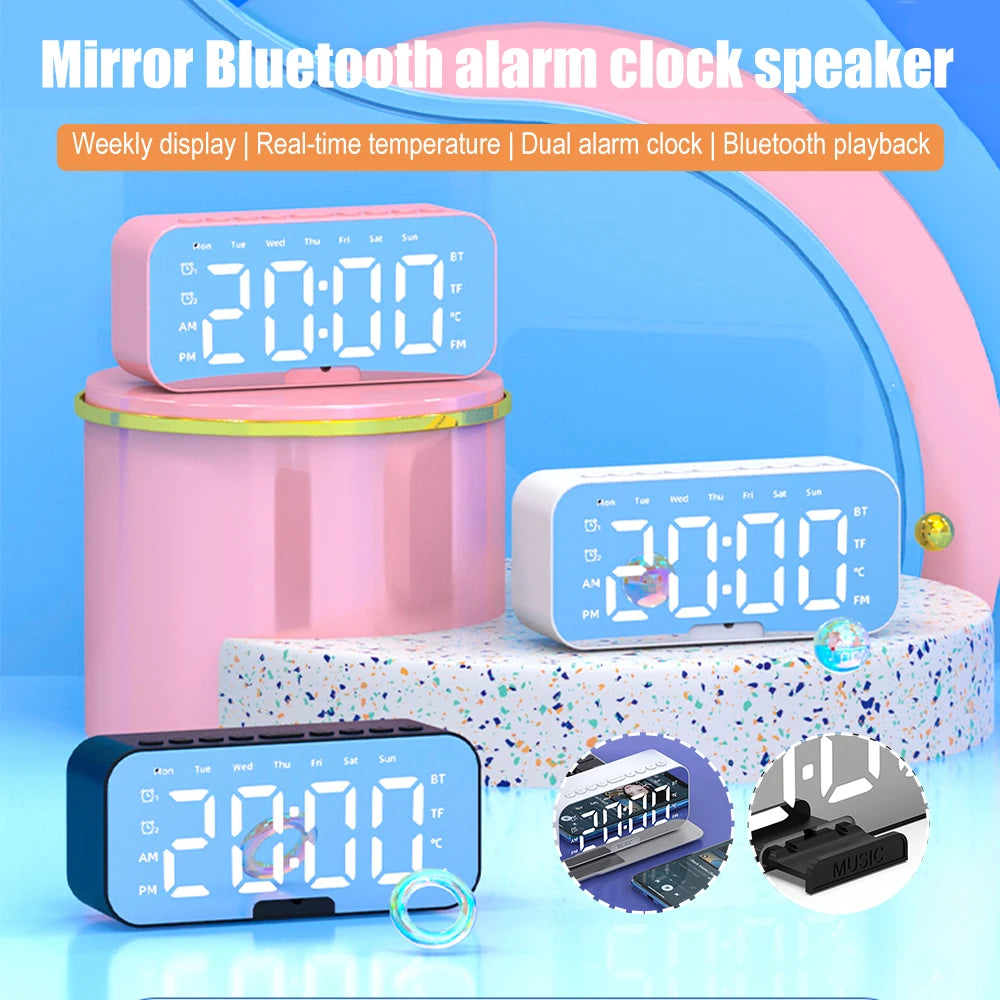 Bluetooth Speaker FM Radio With Alarm Clock