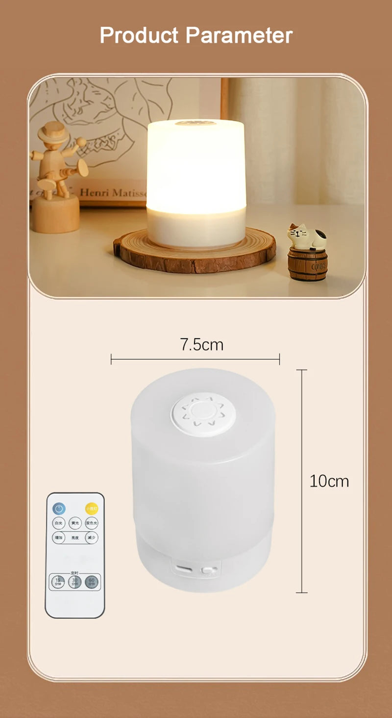 Bedside Led Night Vision Dimmable Table Lamps