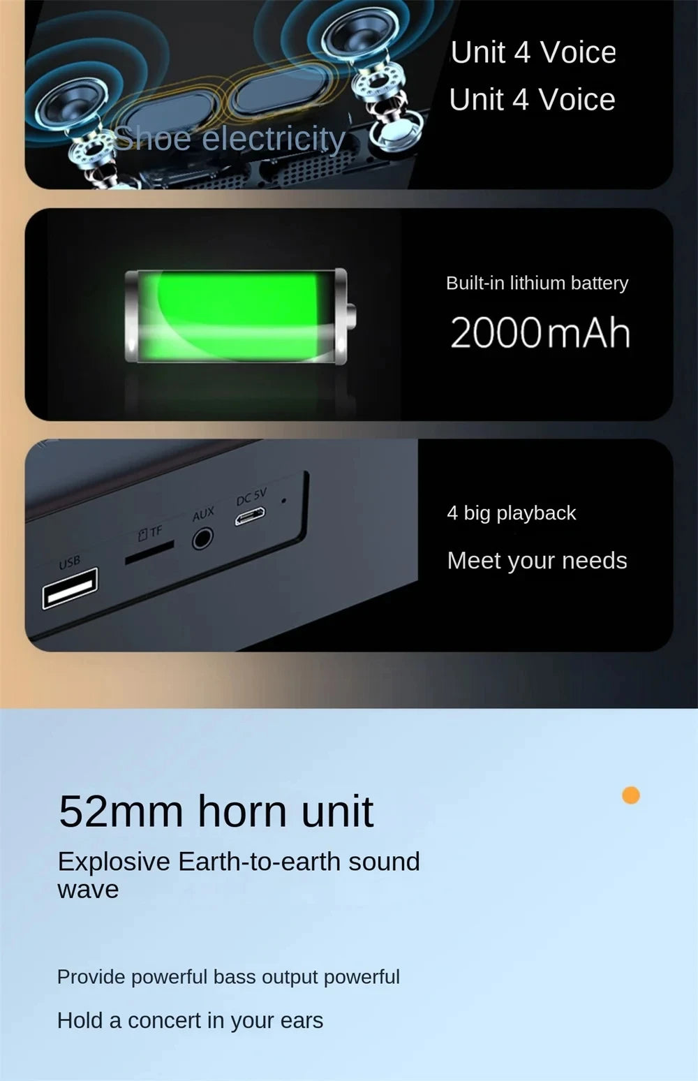 Bluetooth Subwoofer Soundbar