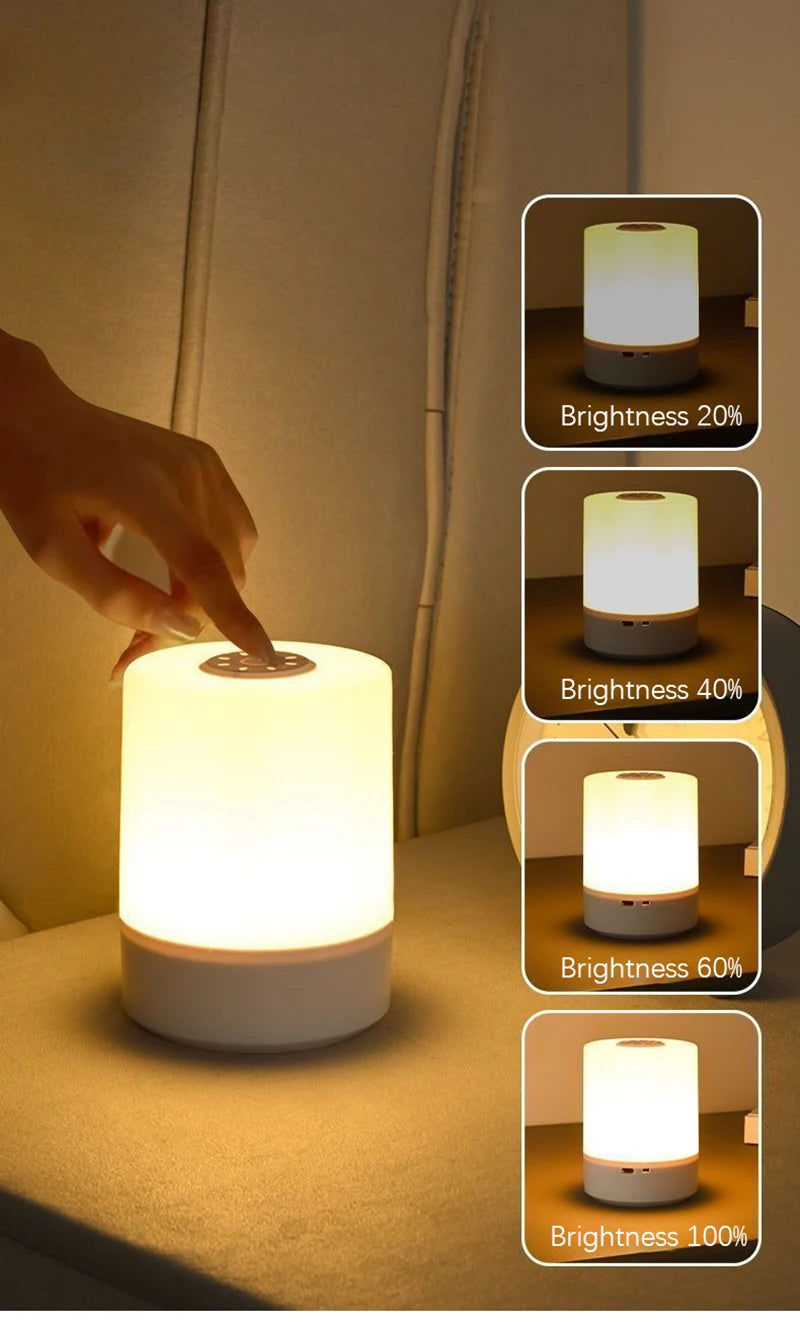 Bedside Led Night Vision Dimmable Table Lamps
