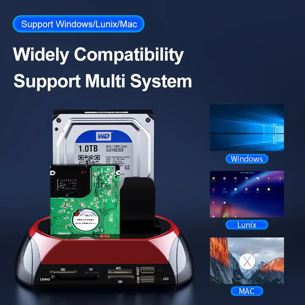 10 IN 1 Dual-bay Hard Drive Station