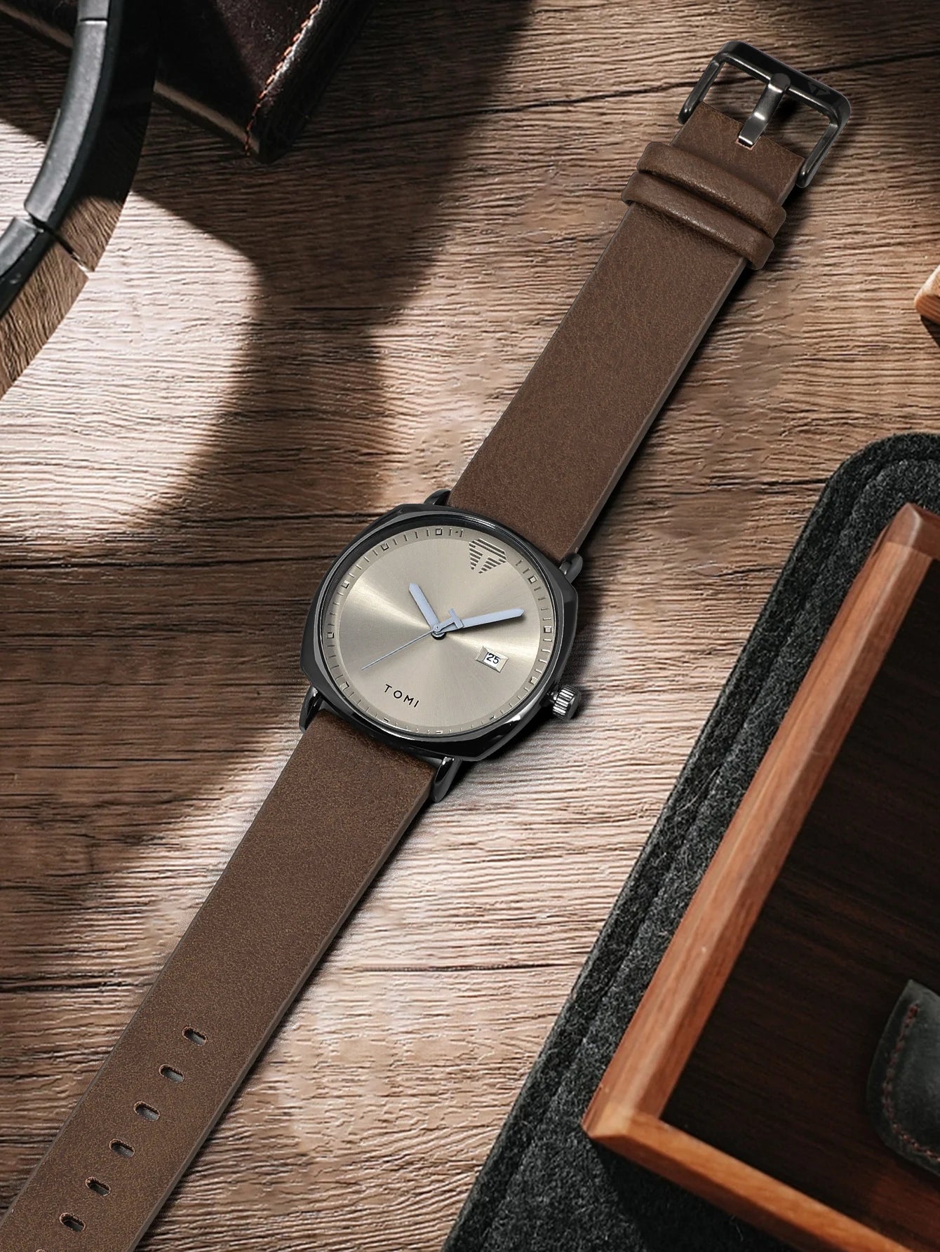 TOMI New 2PCS Luxury Business Men Watch