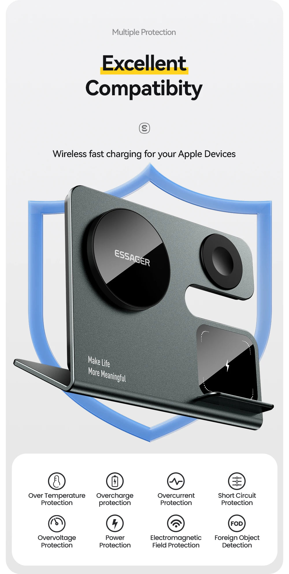 Essager 3 in 1 Magnetic Wireless Charger