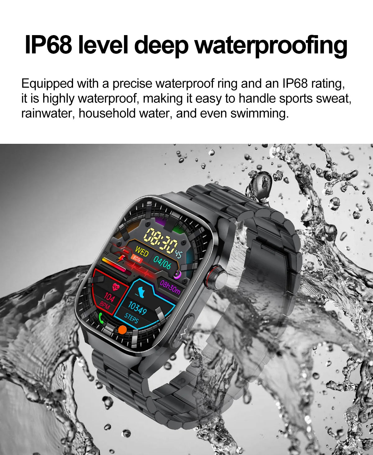 Uric Acid Body Fat Smartwatch