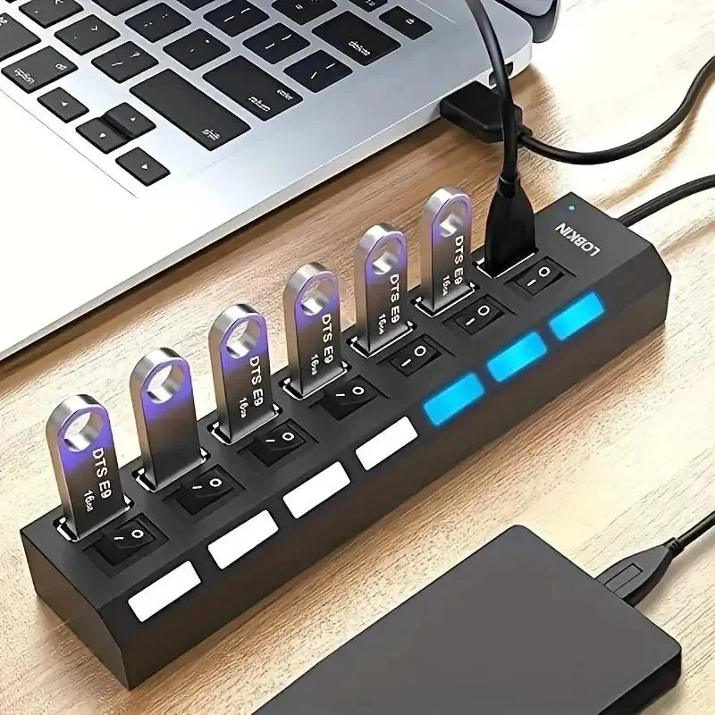 High Speed 4/7 Ports USB HUB 2.0 Adapter
