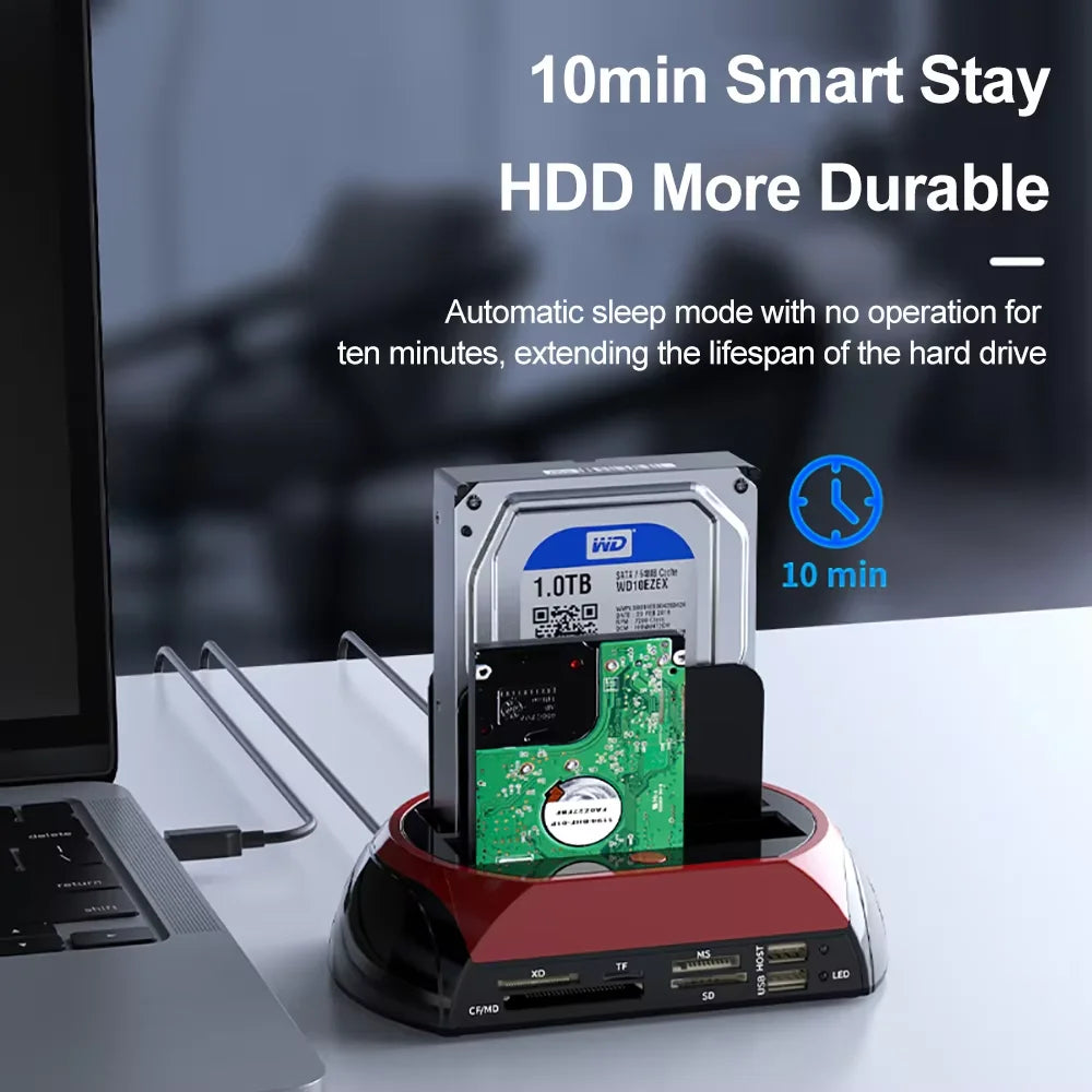 10 IN 1 Dual-bay Hard Drive Station