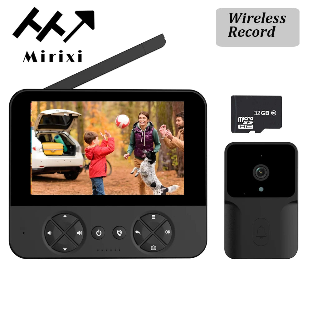 Mirixi Wireless 4.3 Inch IPS Video Doorbell with Camera