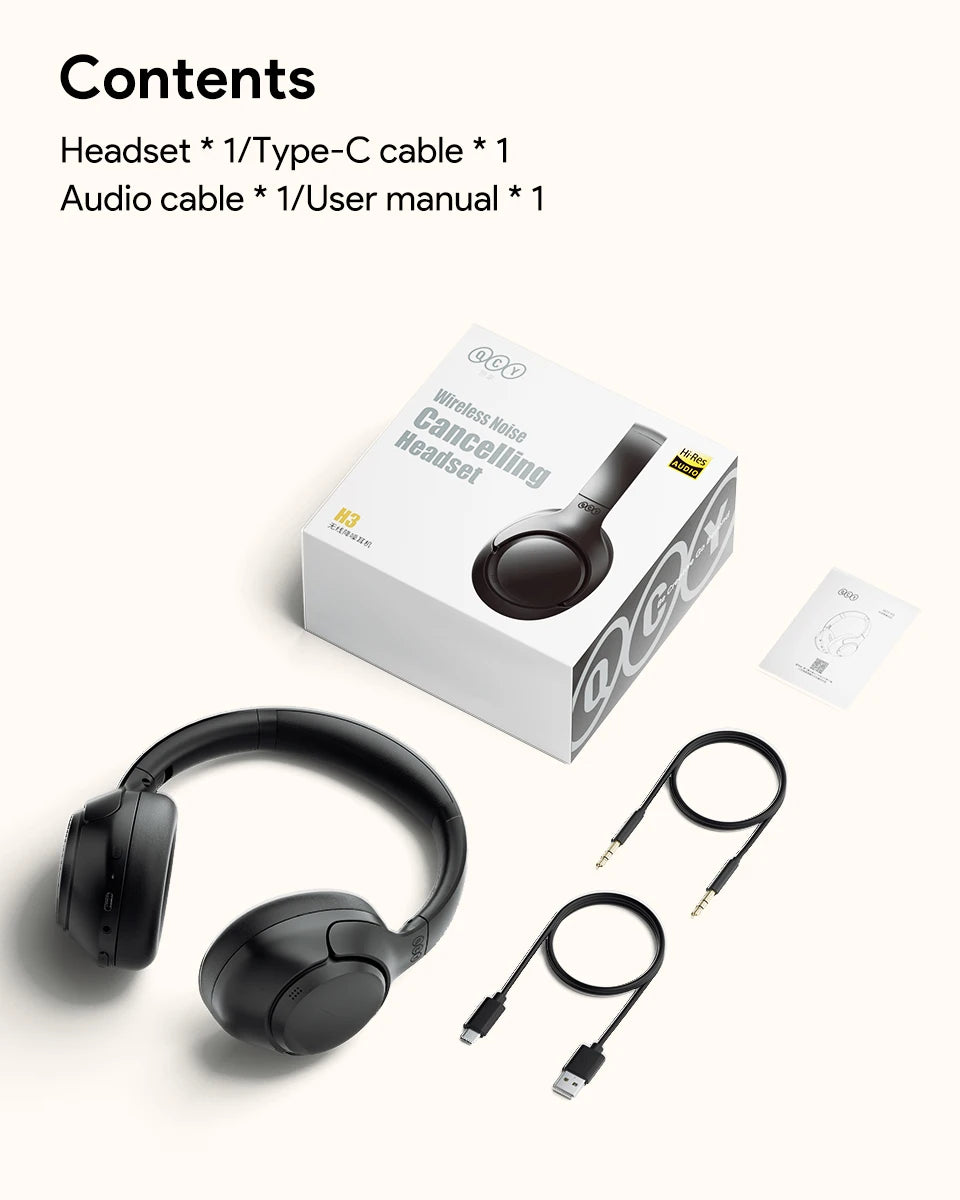 QCY H3 ANC Wireless Headphones Bluetooth