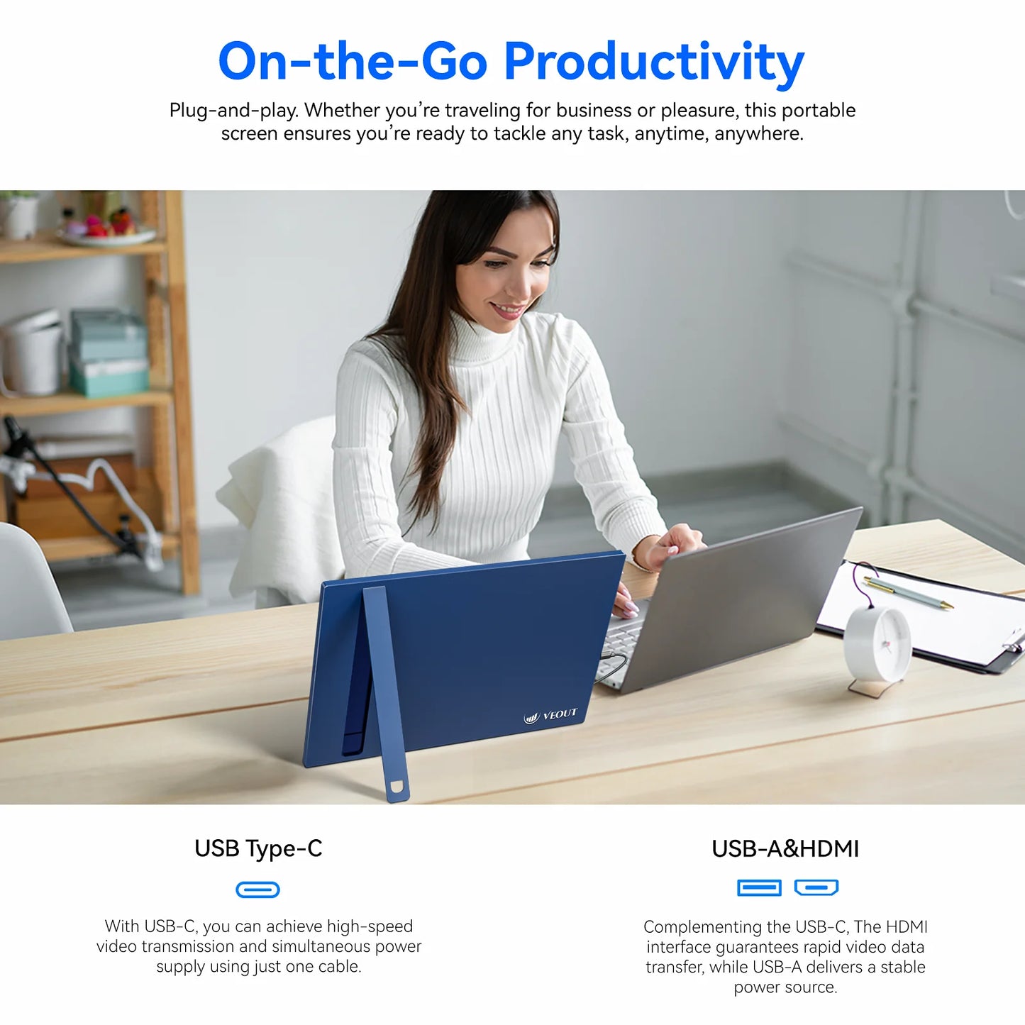 VEOUT Gaming Portable Monitor for Laptop