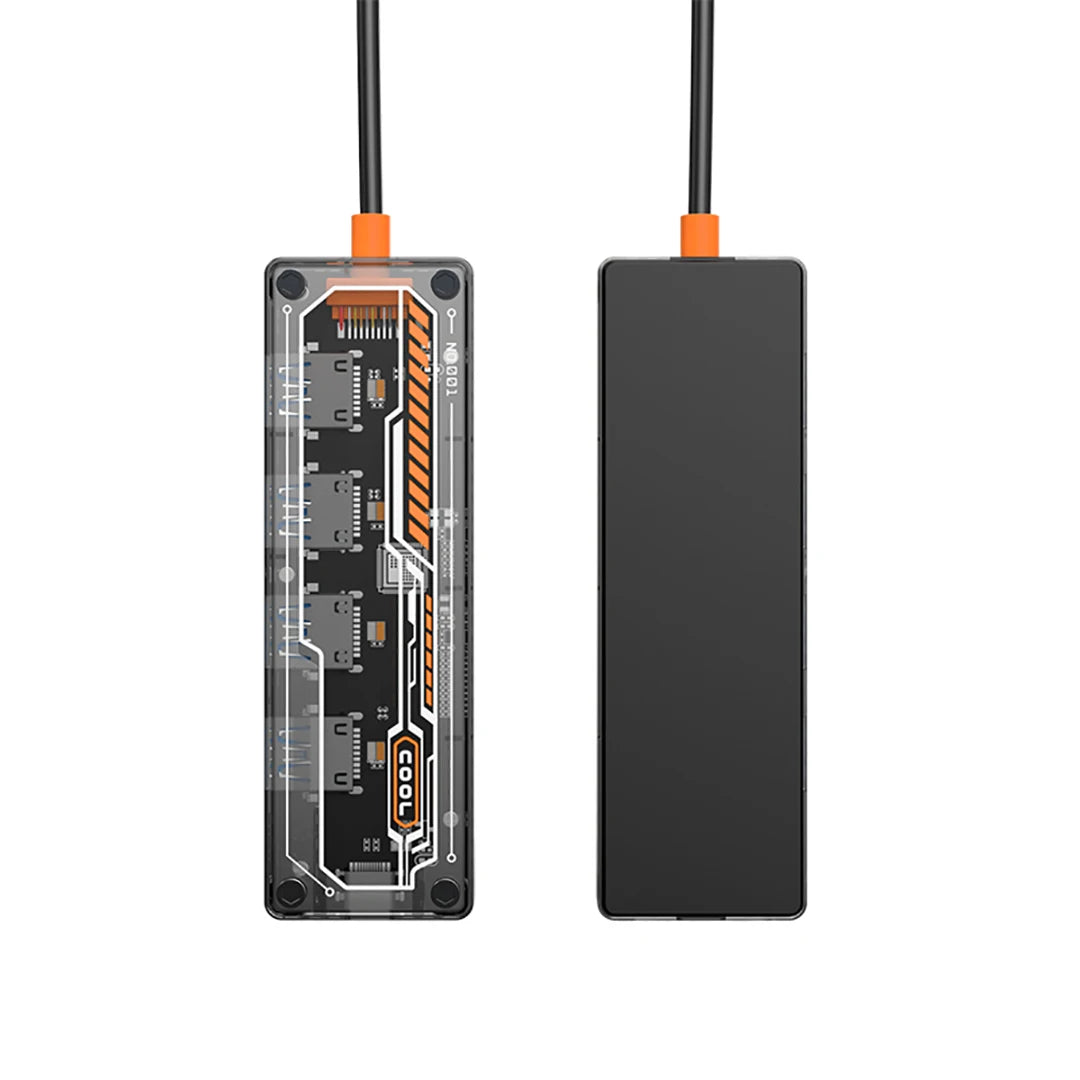 5 IN 1 Transparent USB C HUB USB Splitter