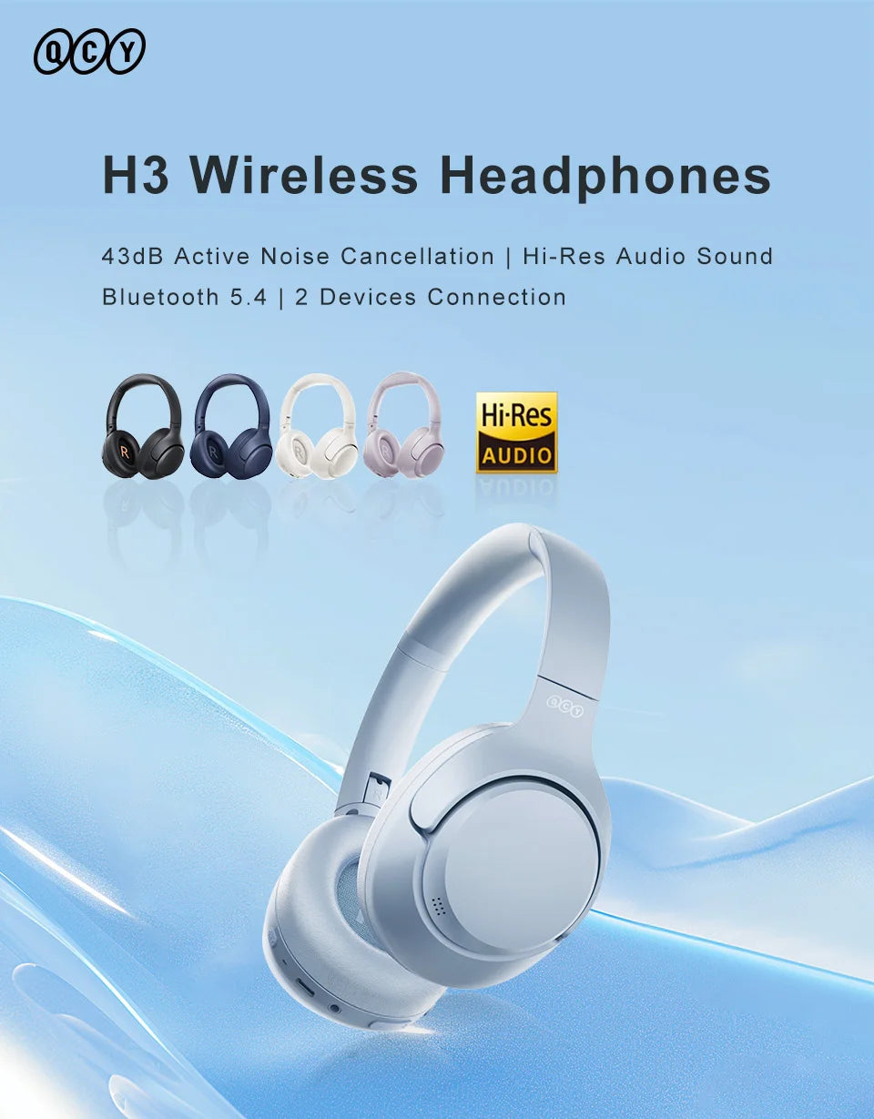 QCY H3 ANC Wireless Headphones Bluetooth
