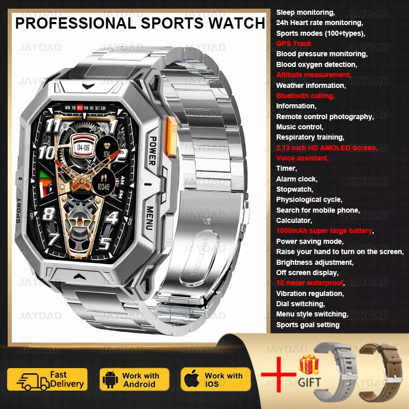AMOLED Screen Men's Smartwatch