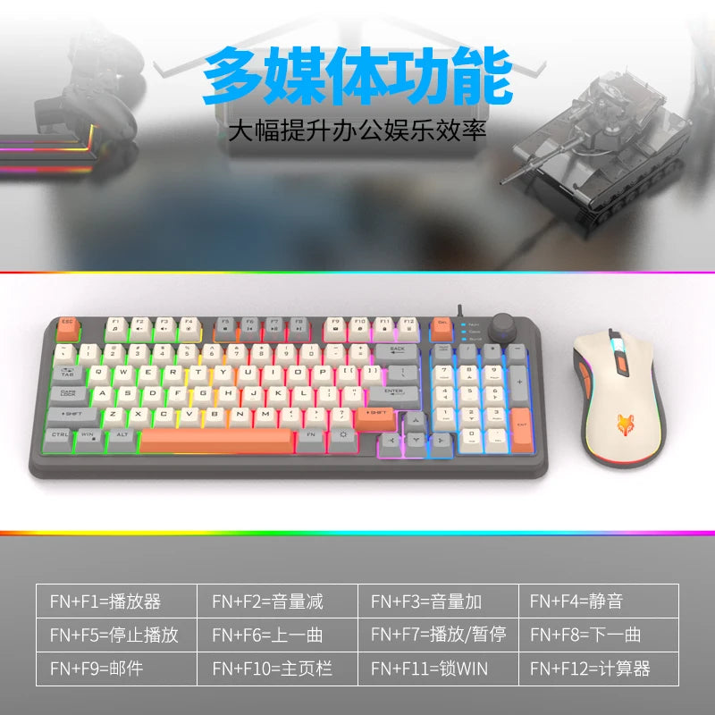 USB Wired High Performance Keyboard Mouse Set