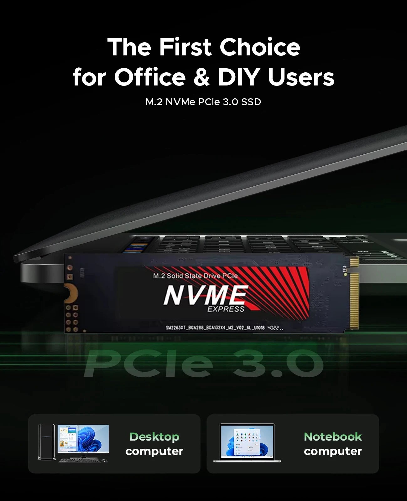256GB M.2 NVMe SATA SSD