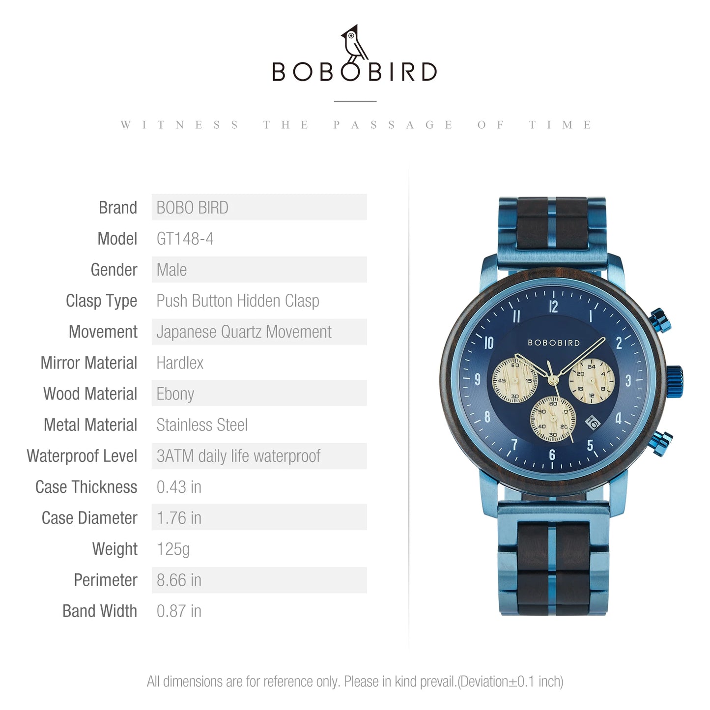 BOBO BIRD Men's Watch