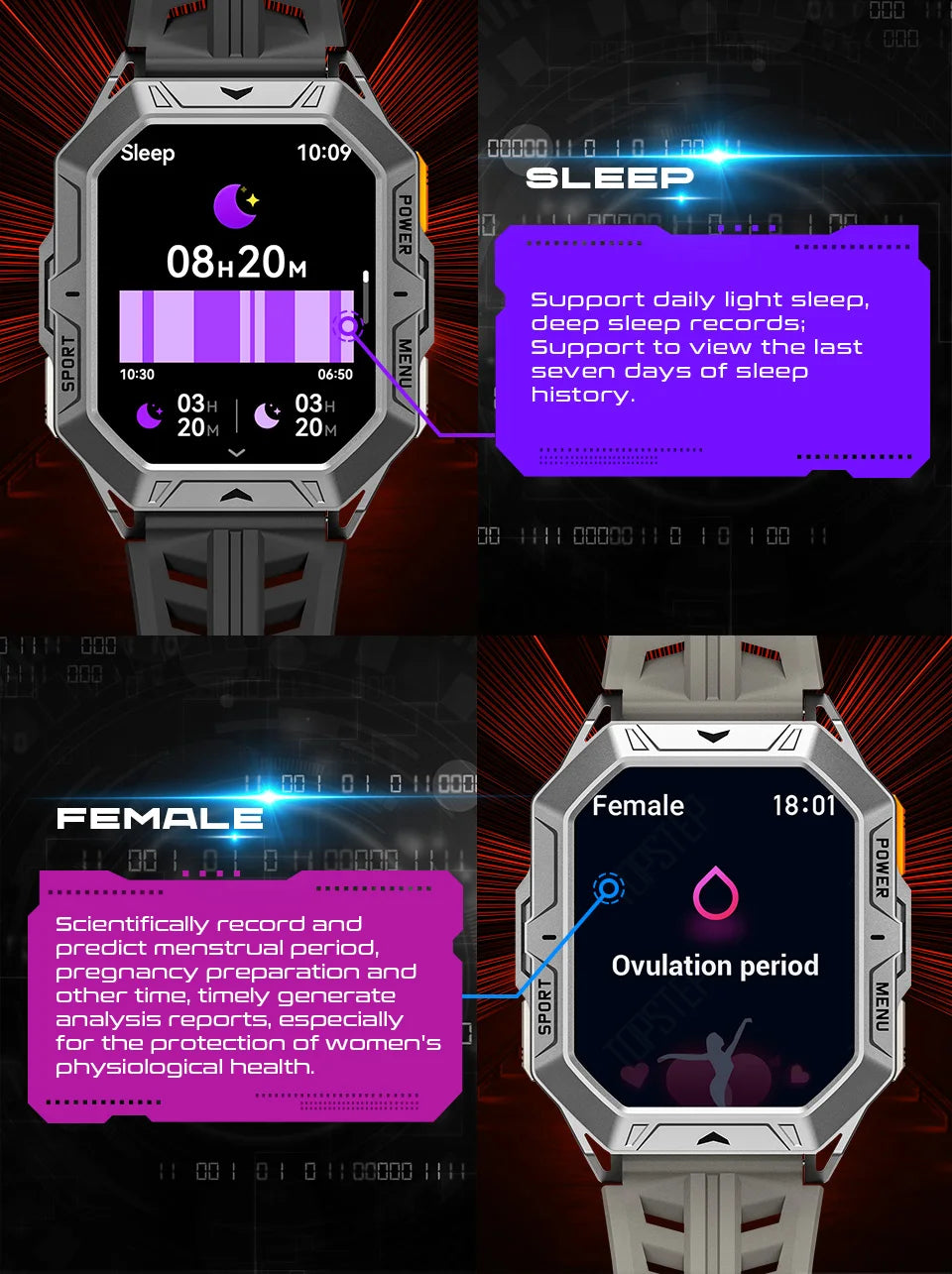 AMOLED Screen Men's Smartwatch