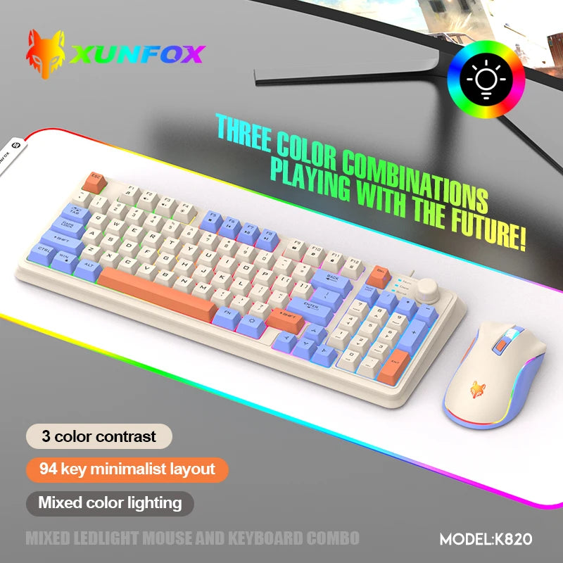 USB Wired High Performance Keyboard Mouse Set