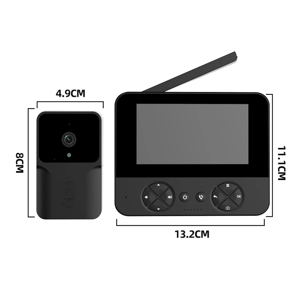 Mirixi Wireless 4.3 Inch IPS Video Doorbell with Camera