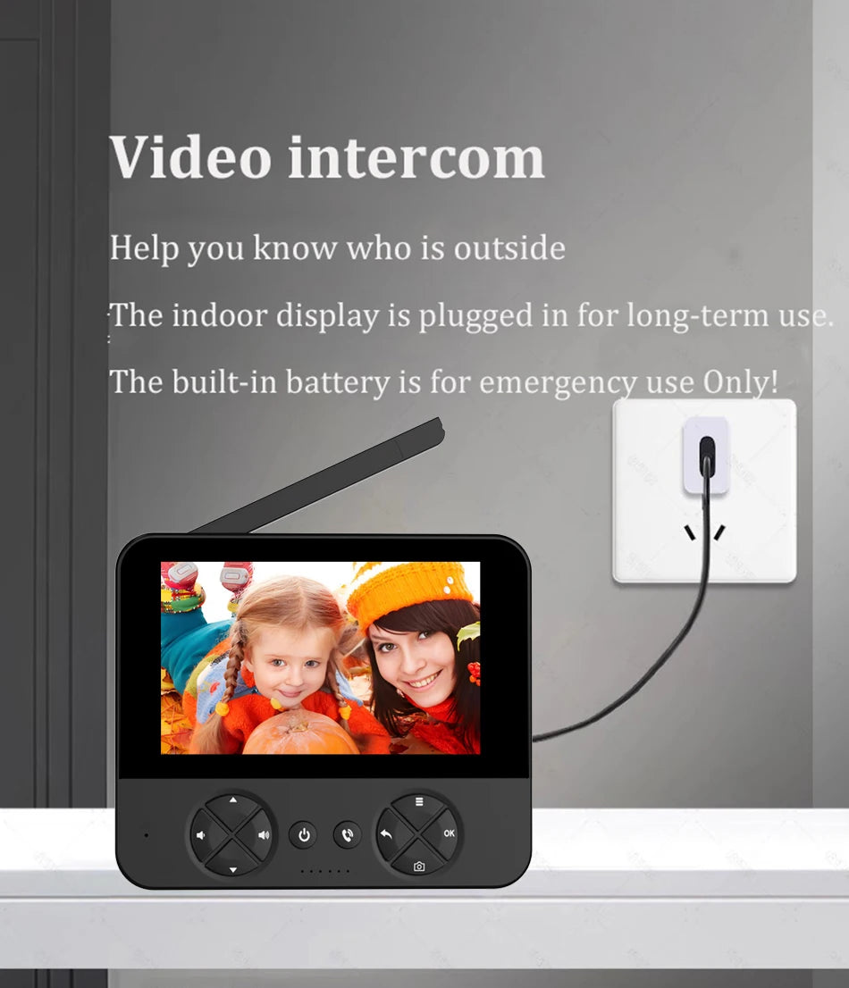 Mirixi Wireless 4.3 Inch IPS Video Doorbell with Camera