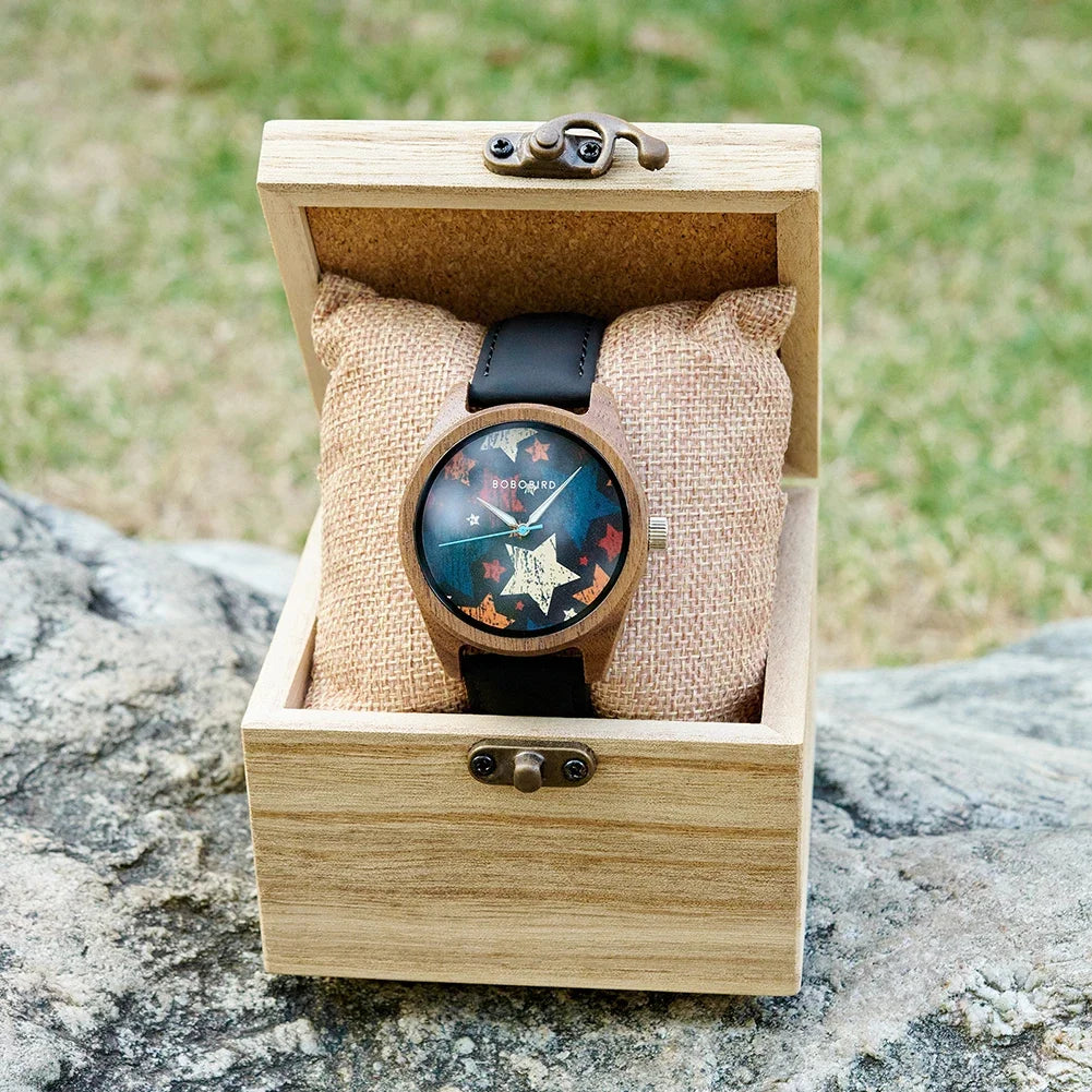 BOBOBIRD Wooden Quartz Watch for Men