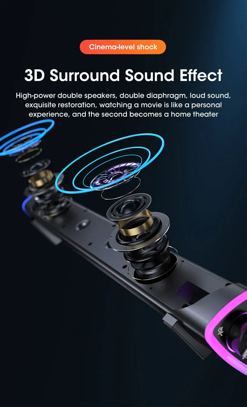 4D Speaker Bar Stereo Subwoofer