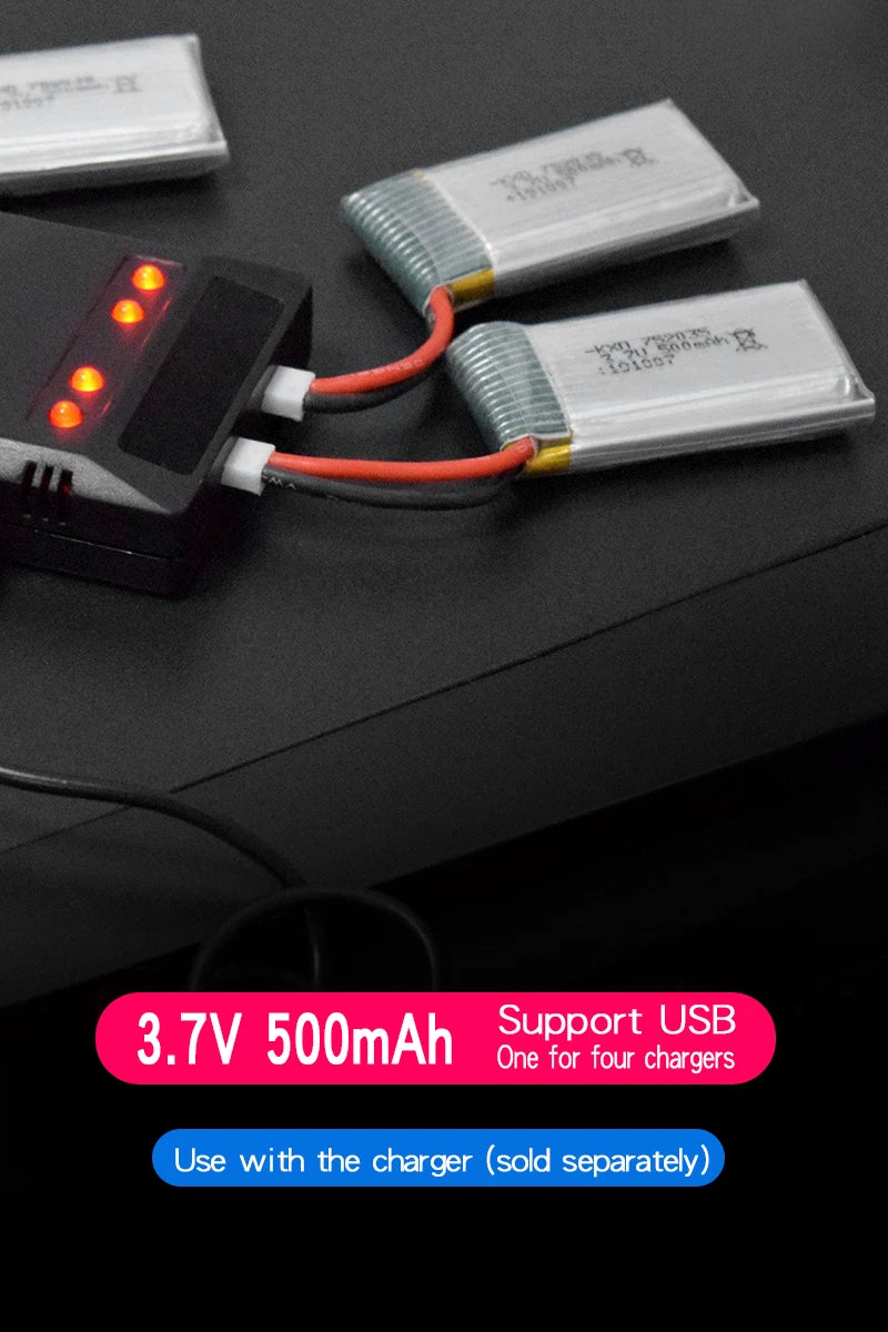 3.7V 160mAh 250mAh 300mAh 500mAh RC Palne Rechargeable lipo Battery for Remote Control FX620 FX820 F22 SU57 Mige530 Airplanes