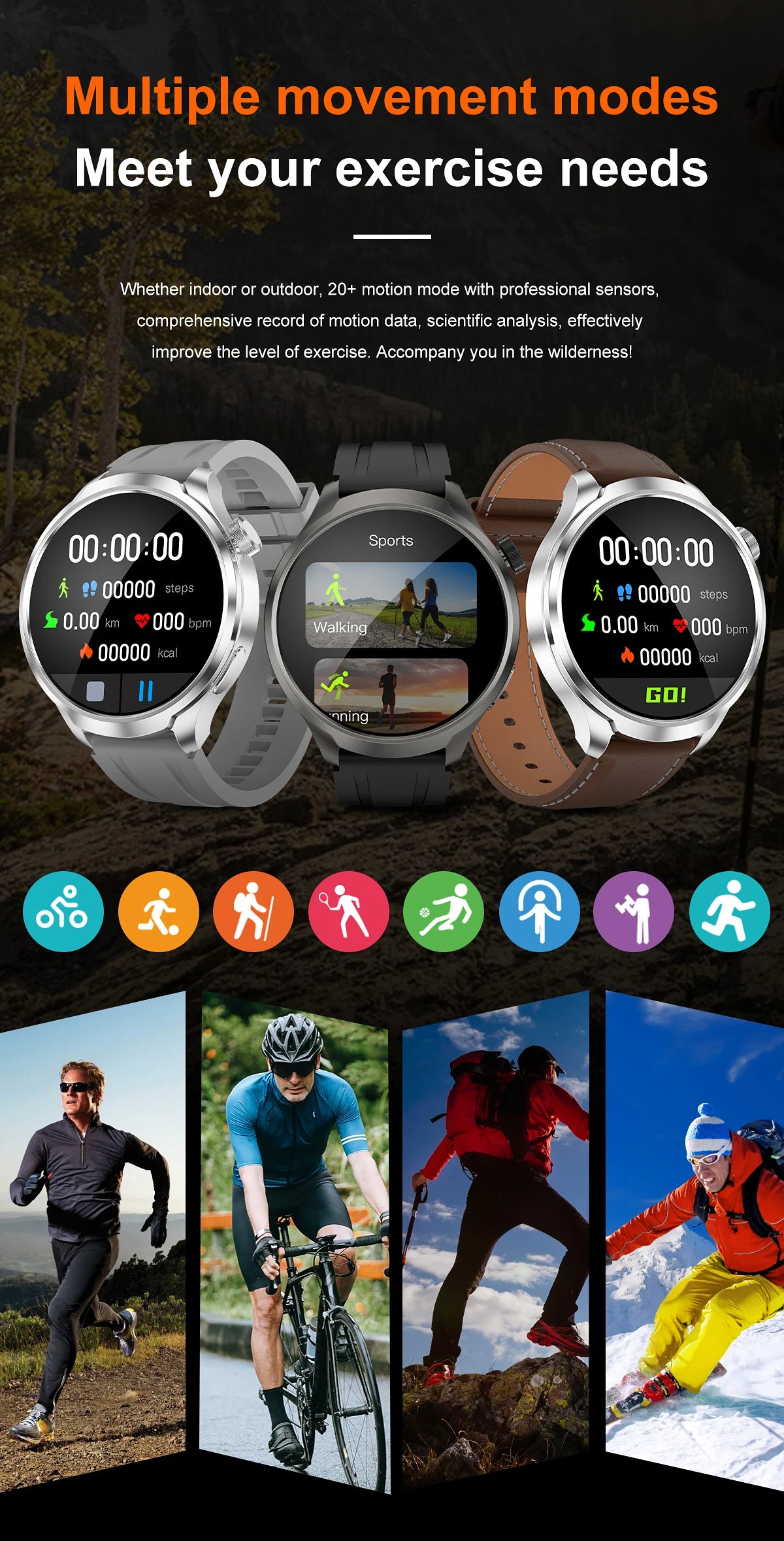 GPS Outdoor fitness NFC Smart Watch