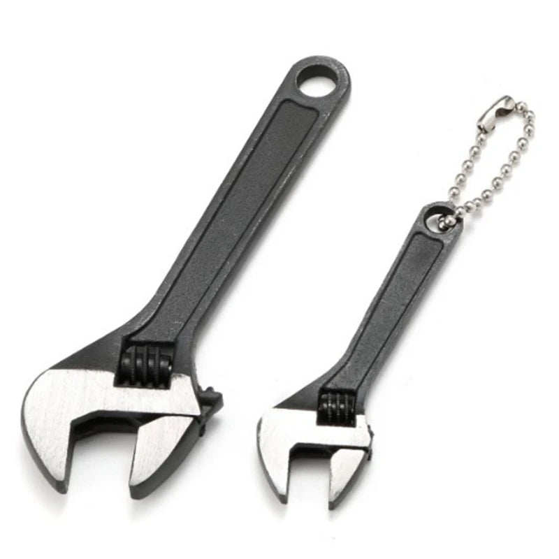 Mini Size 2.5" 2.5 inch Adjustable Spanner Nut Wrench Tool Jaw Capacity 0~10mm Portable Hand Manual Repair Tool Black