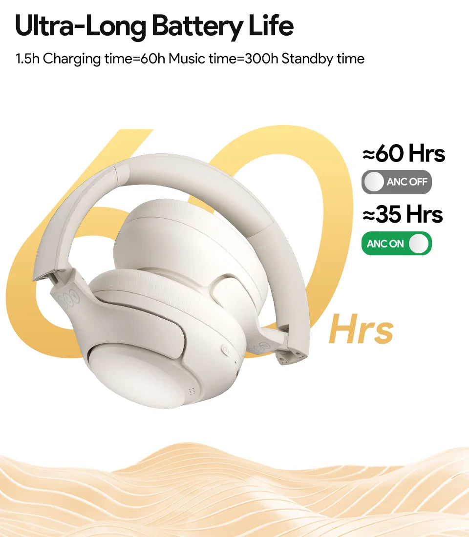 QCY H3 ANC Wireless Headphones Bluetooth