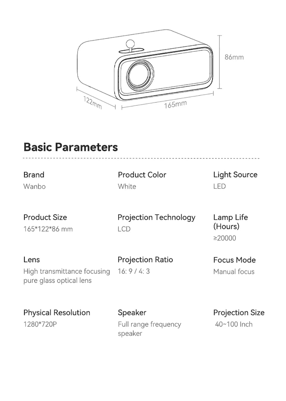 Wanbo Mini Protable Multimedia Smart Projector