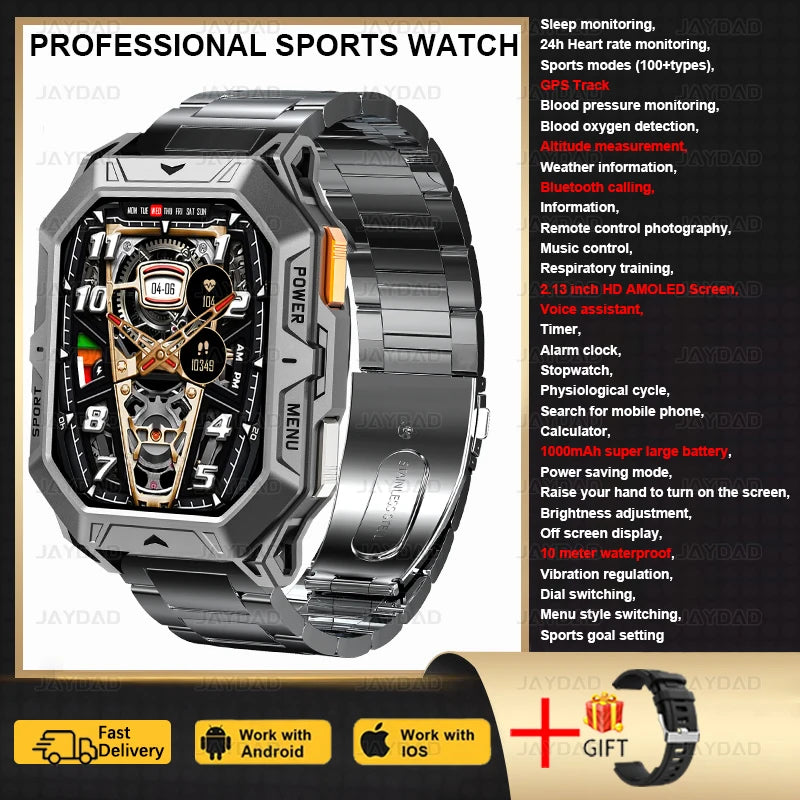 AMOLED Screen Men's Smartwatch