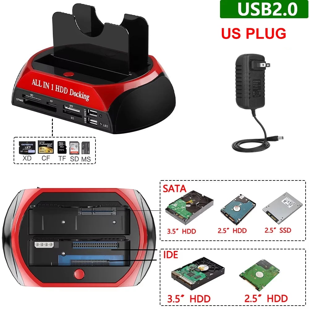 10 IN 1 Dual-bay Hard Drive Station