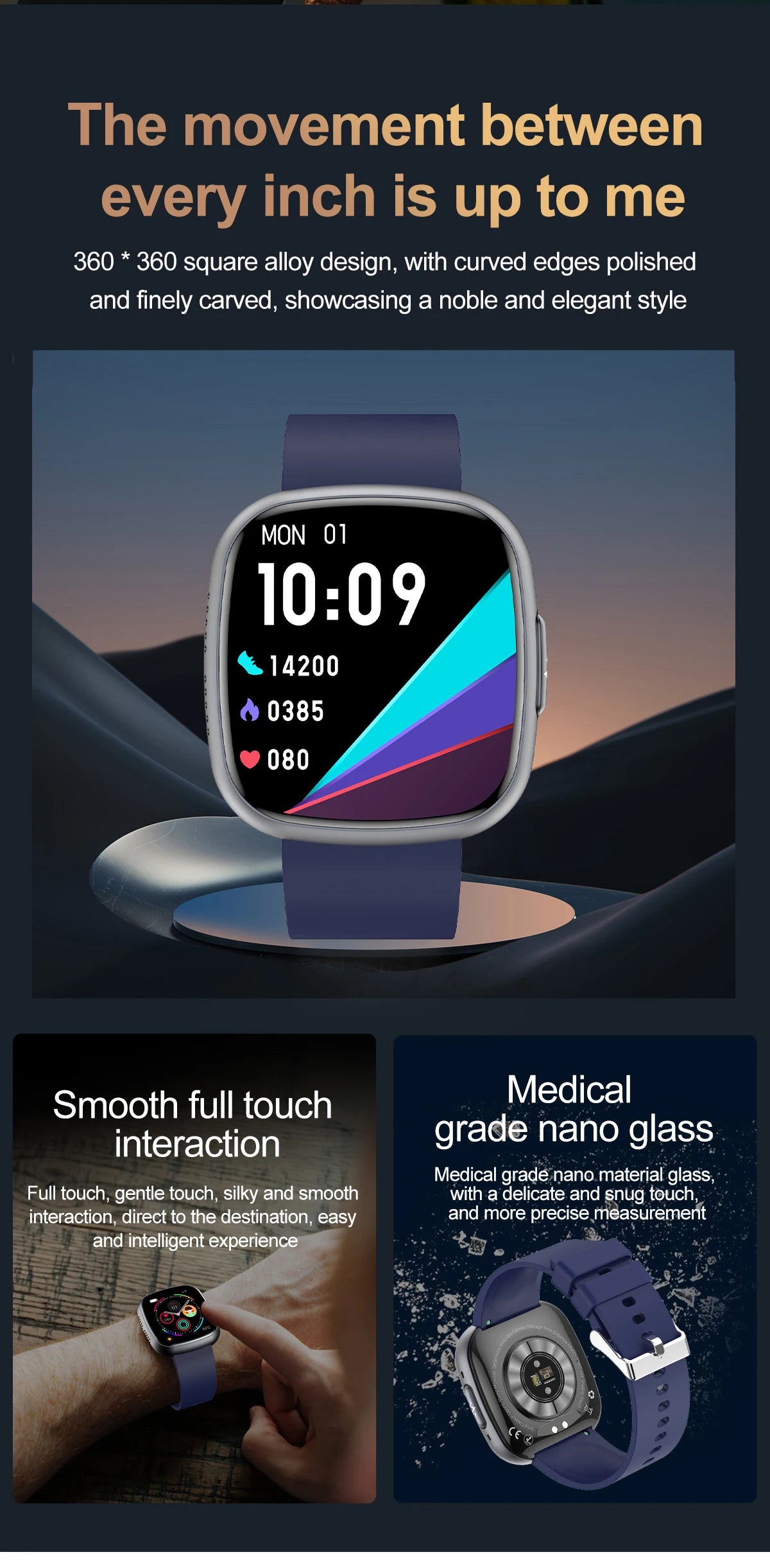 ECG Blood Pressure Health Smart Watch