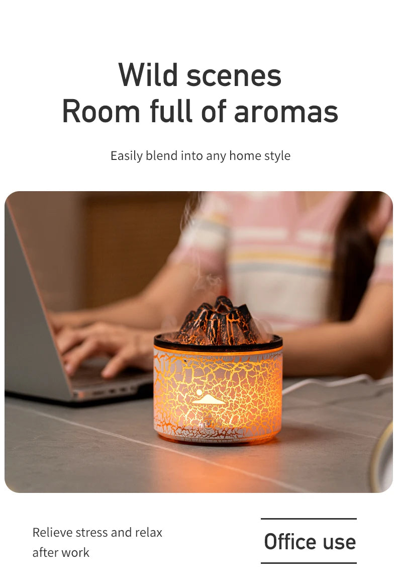 Volcanic Lava Jellyfish Aromatherapy Flask