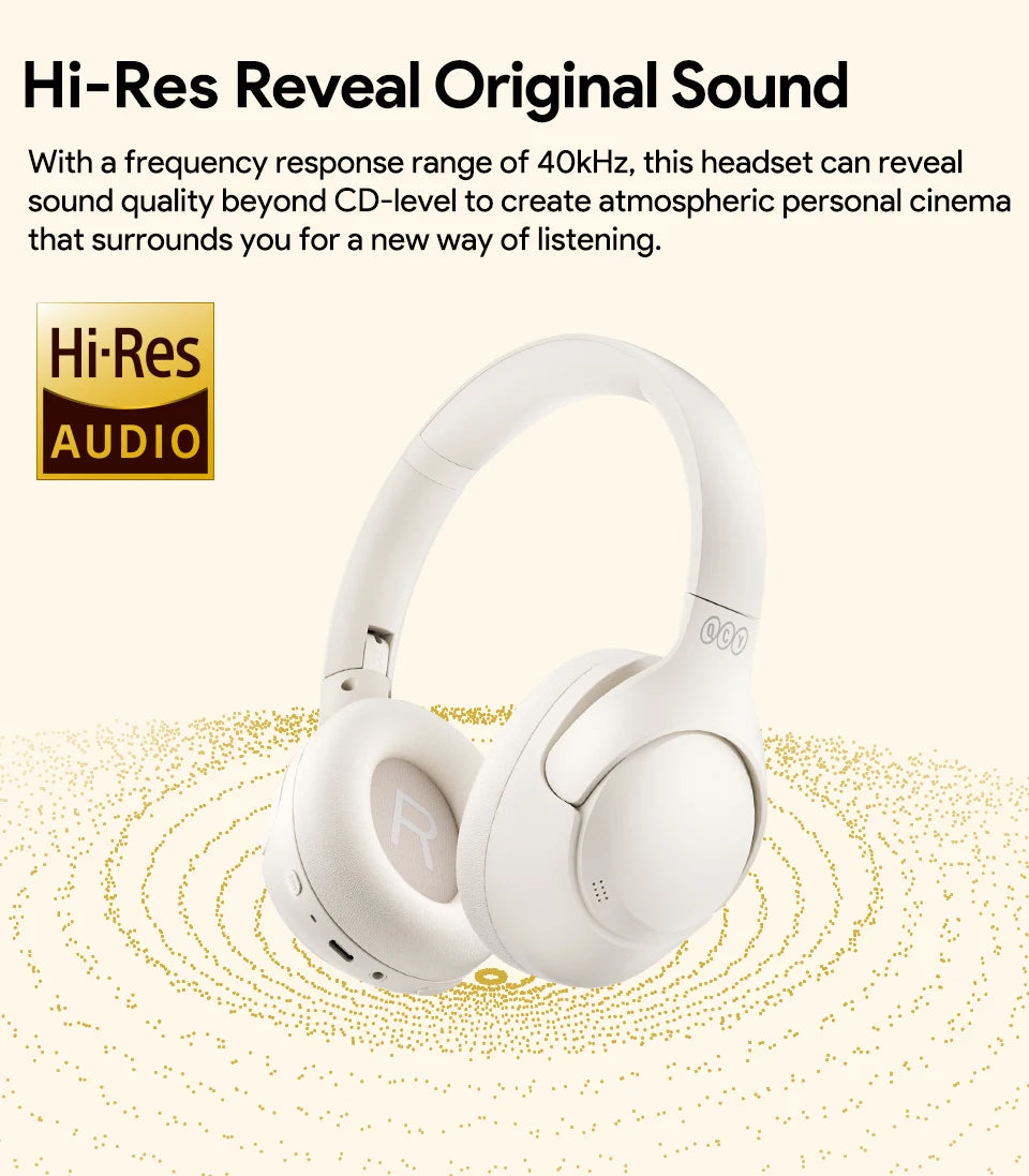 QCY H3 ANC Wireless Headphones Bluetooth