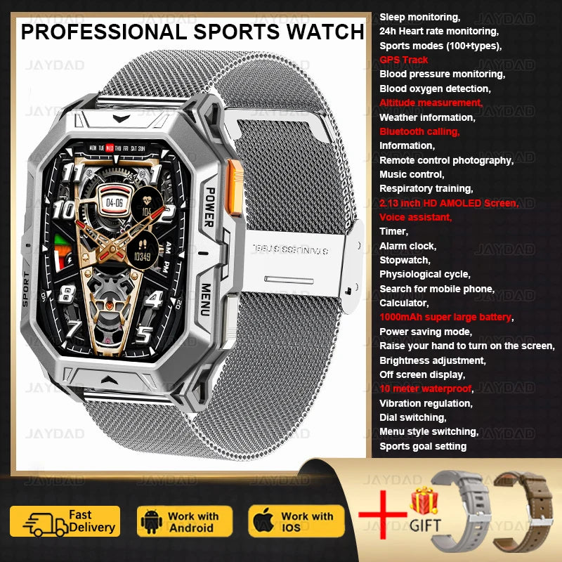 AMOLED Screen Men's Smartwatch