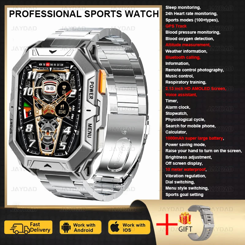AMOLED Screen Men's Smartwatch