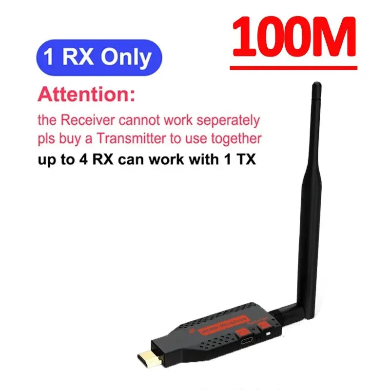 1080P 150m Wireless HDMI Extender 1 TX to 4 Splitter