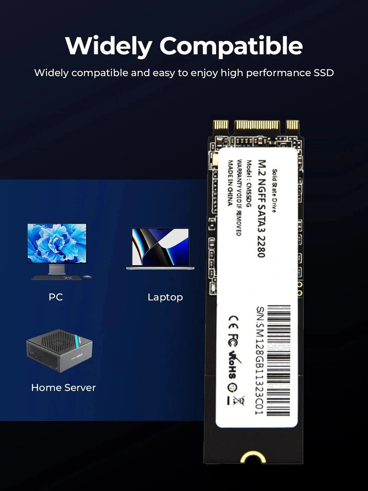 256GB M.2 NVMe SATA SSD