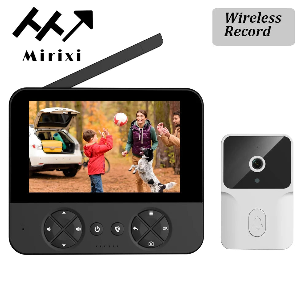 Mirixi Wireless 4.3 Inch IPS Video Doorbell with Camera