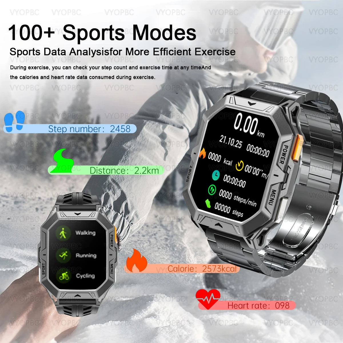AMOLED Screen Men's Smartwatch