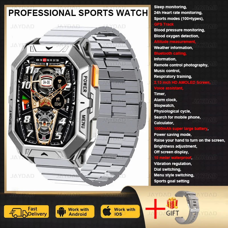 AMOLED Screen Men's Smartwatch
