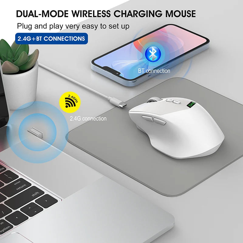 Noiseless Dual Mode Wireless Mouse