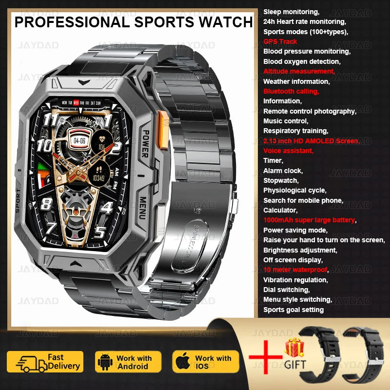 AMOLED Screen Men's Smartwatch