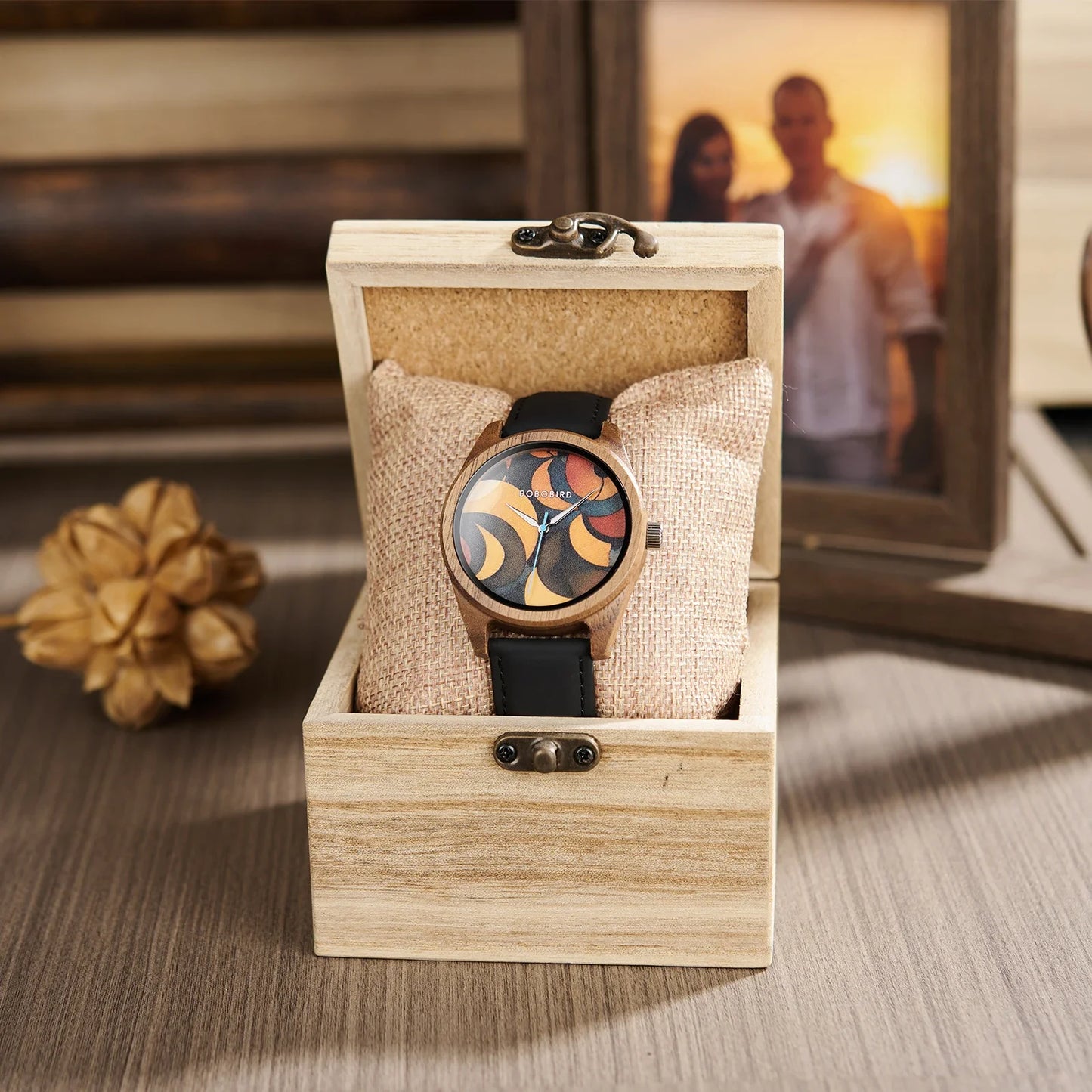 BOBOBIRD Wooden Quartz Watch for Men