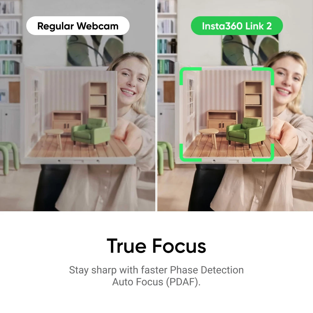 Insta360 Link 2 & 2C- PTZ 4K Webcam for PC/Mac