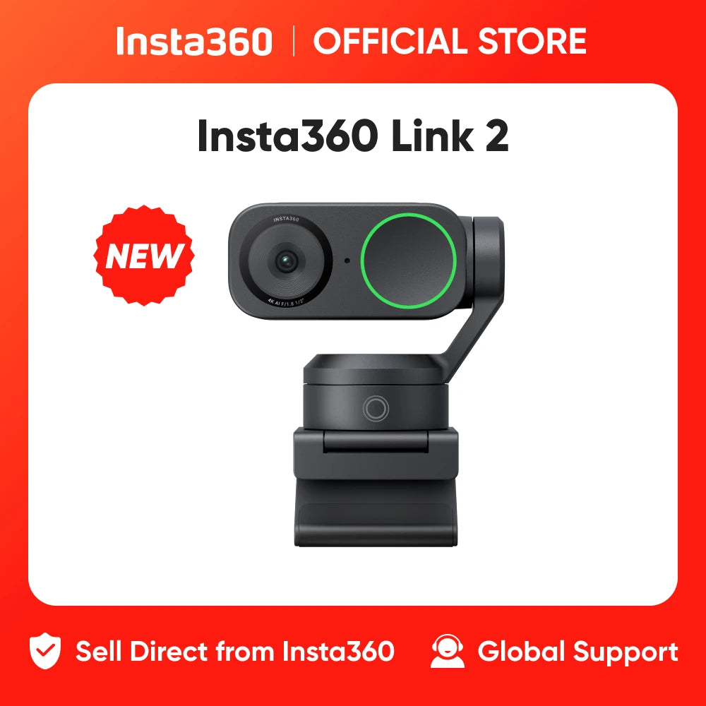 Insta360 Link 2 & 2C- PTZ 4K Webcam for PC/Mac