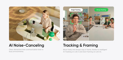 Insta360 Link 2 & 2C- PTZ 4K Webcam for PC/Mac