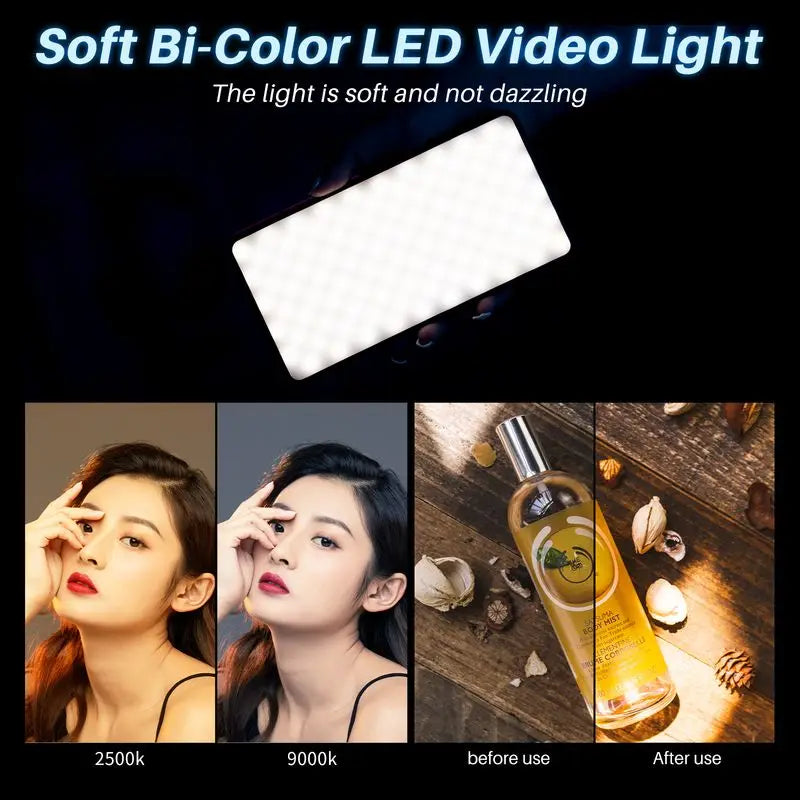 Led Video Light With Soft Diffuser 360°Ball Head