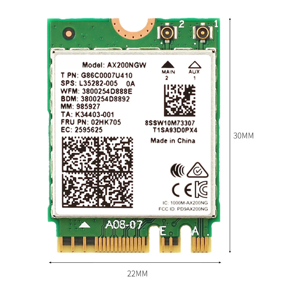 Dual Band AX210 Bluetooth WiFi Card